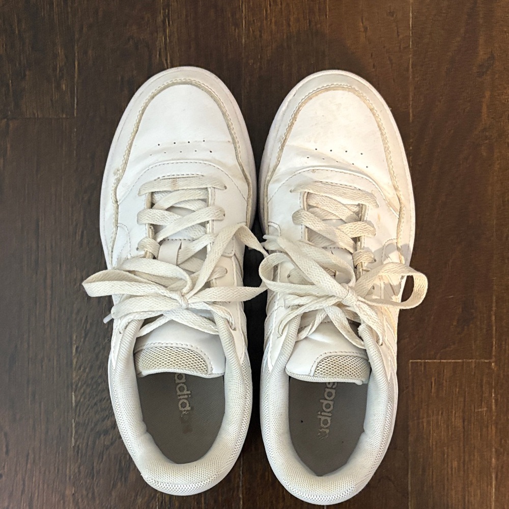 Adidas Classic White Lace-Up Sneakers